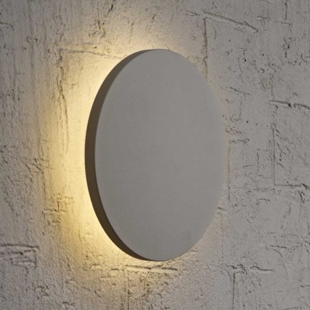 Aplique de pared o techo LED redondo 27cm plata