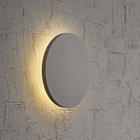 Aplique de pared o techo LED redondo 18cm plata
