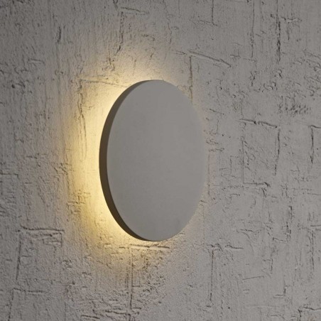 Aplique de pared o techo LED redondo 13cm plata