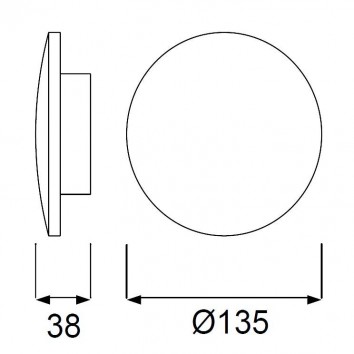 Aplique de pared o techo LED redondo 13cm plata 2