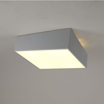 Plafón de techo asimétrico cuadrado plata 45cm