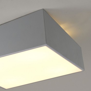 Plafón de techo asimétrico cuadrado plata 45cm 2