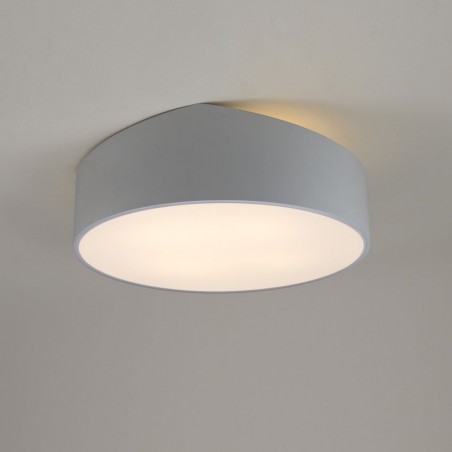 Plafón de techo asimétrico redondo 50cm plata