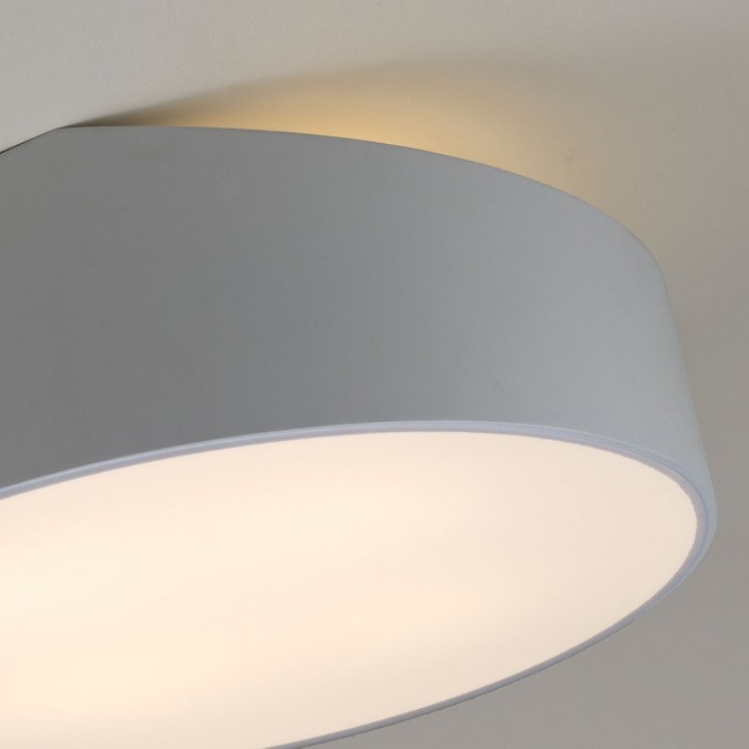 Plafón de techo asimétrico redondo 50cm plata