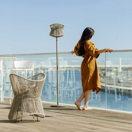 Lámpara de pie exterior 178cm serie Polinesia