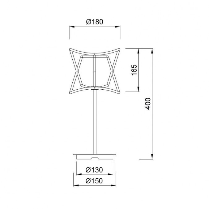 Lámpara de mesa recargable serie Polinesia LED 2W