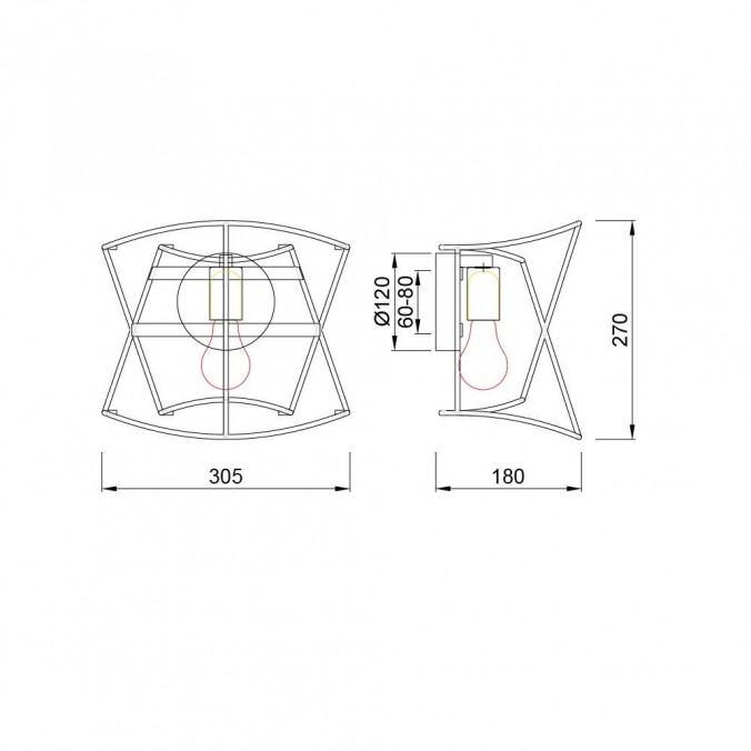 Lámpara aplique de pared serie Polinesia IP44 Lámpara aplique de pared serie Polinesia IP44