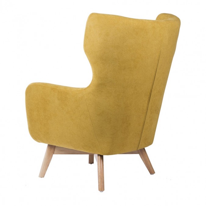 Sillón orejeras estilo vintage mostaza  75x83x103h