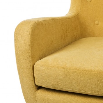 Sillón orejeras estilo vintage mostaza  75x83x103h 2