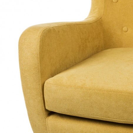 Sillón orejeras estilo vintage mostaza  75x83x103h