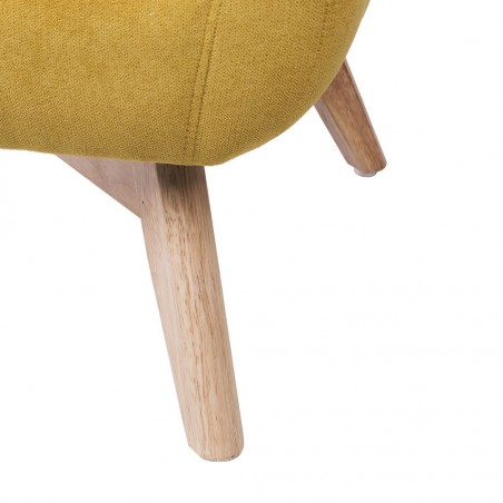 Sillón orejeras estilo vintage mostaza  75x83x103h