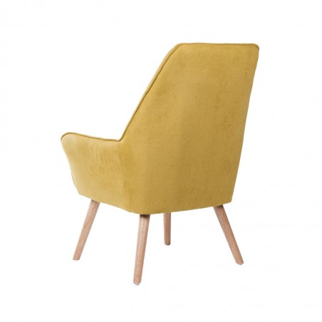 Butaca estilo nórdico color mostaza  78x74x103h