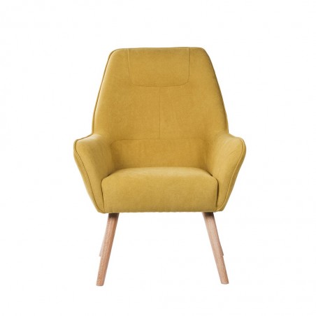 Butaca estilo nórdico color mostaza  78x74x103h
