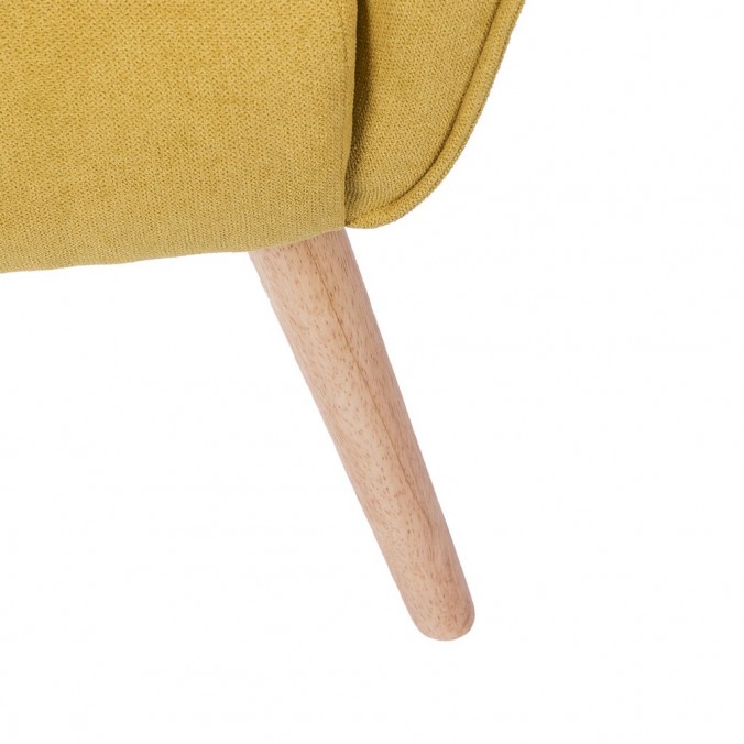 Butaca estilo nórdico color mostaza  78x74x103h