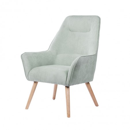 Butaca estilo nórdico color menta  78x74x103h