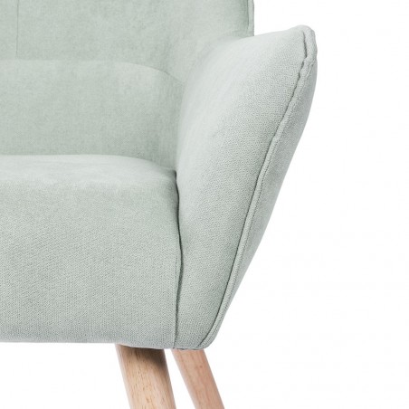 Butaca estilo nórdico color menta  78x74x103h