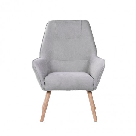Butaca estilo nórdico color gris claro  78x74x103h