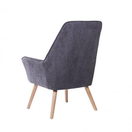 Butaca estilo nórdico color gris oscuro  78x74x103h