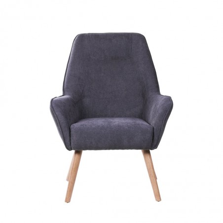 Butaca estilo nórdico color gris oscuro  78x74x103h