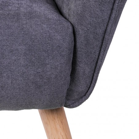 Butaca estilo nórdico color gris oscuro  78x74x103h