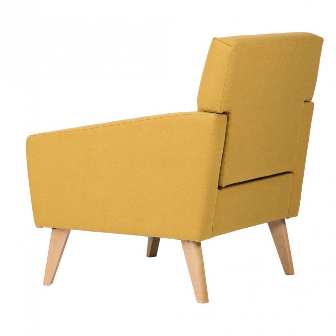 Sillón diseño Mid-Century color mostaza  71x76x88h
