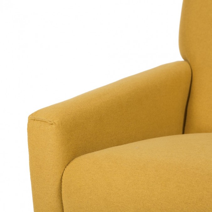 Sillón diseño Mid-Century color mostaza  71x76x88h