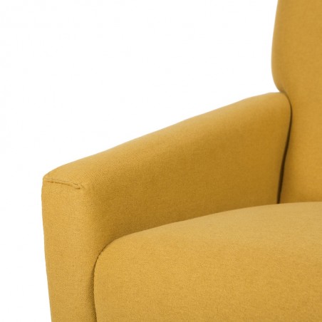 Sillón diseño Mid-Century color mostaza  71x76x88h