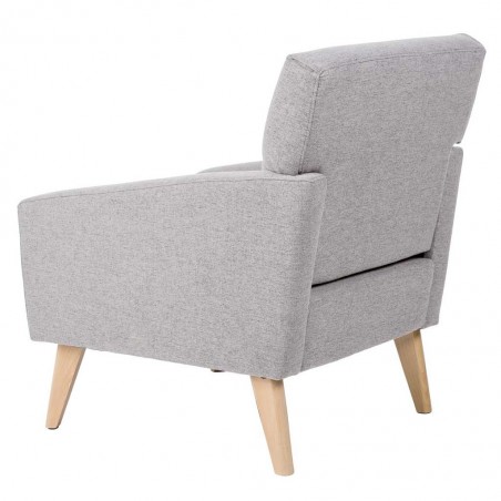 Sillón diseño Mid-Century color gris claro 71x76x88h