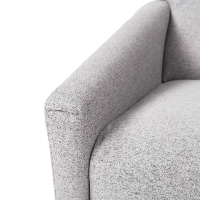 Sillón diseño Mid-Century color gris claro 71x76x88h