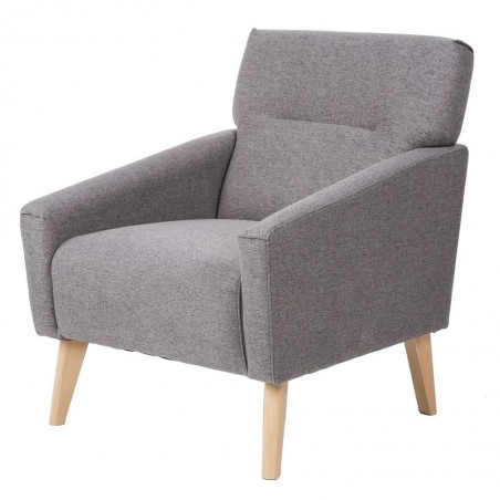 Sillón diseño Mid-Century color gris 71x76x88h