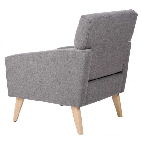 Sillón diseño Mid-Century color gris 71x76x88h