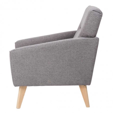 Sillón diseño Mid-Century color gris 71x76x88h