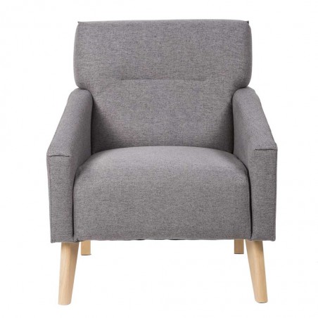 Sillón diseño Mid-Century color gris 71x76x88h