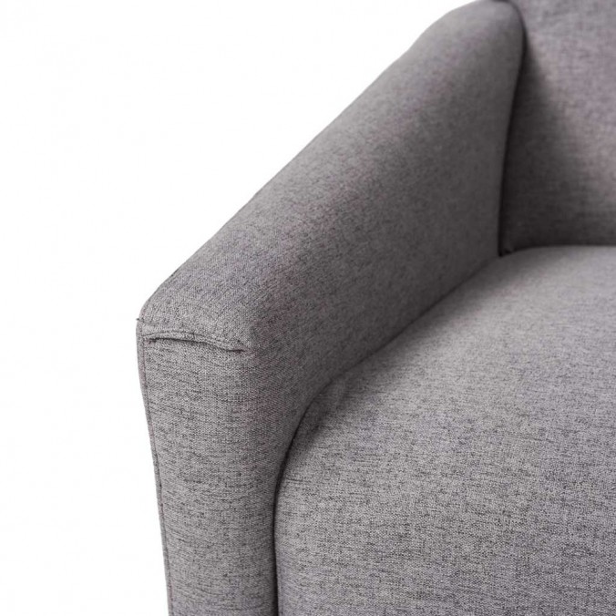 Sillón diseño Mid-Century color gris 71x76x88h
