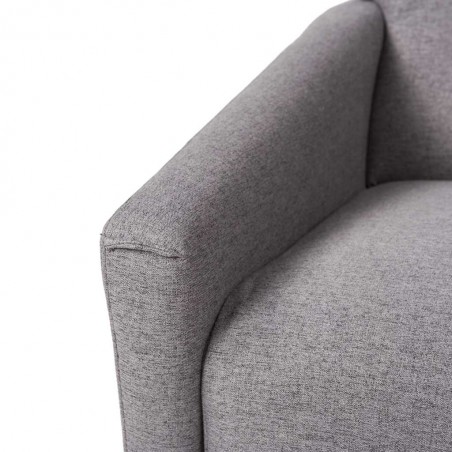Sillón diseño Mid-Century color gris 71x76x88h