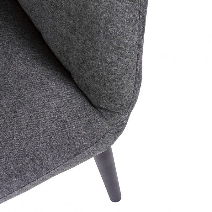 Butaca estilo retro color gris oscuro 70x70x80h