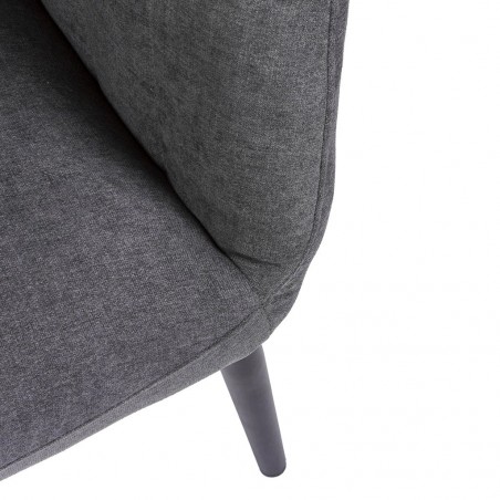 Butaca estilo retro color gris oscuro 70x70x80h