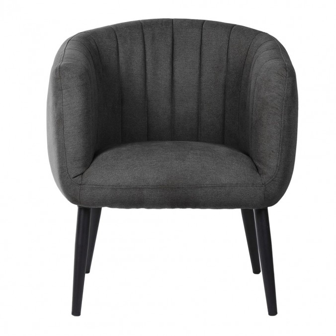 Butaca estilo retro color gris oscuro 70x70x80h