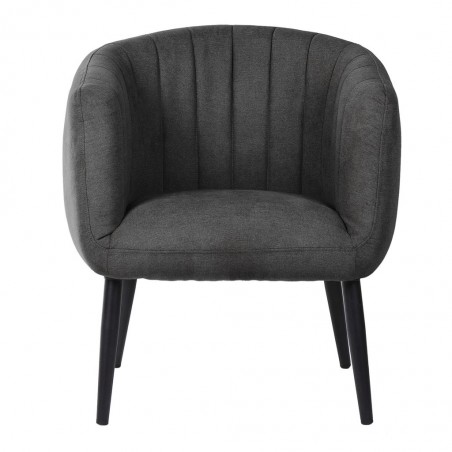 Butaca estilo retro color gris oscuro 70x70x80h