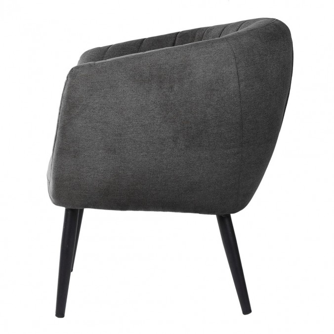 Butaca estilo retro color gris oscuro 70x70x80h