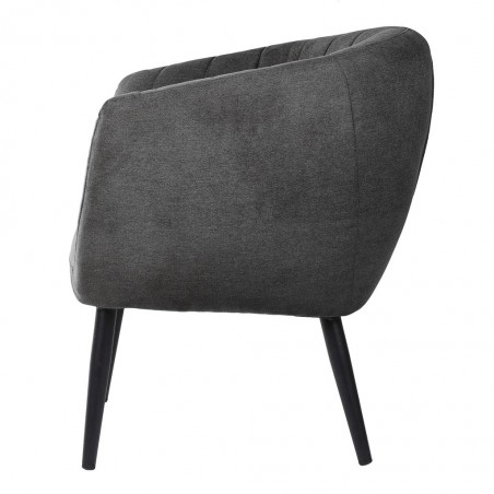 Butaca estilo retro color gris oscuro 70x70x80h