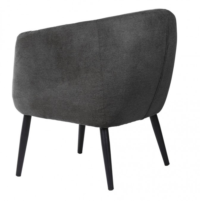 Butaca estilo retro color gris oscuro 70x70x80h