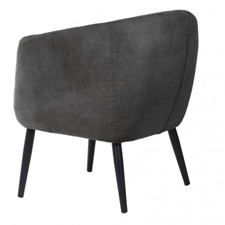 Butaca estilo retro color gris oscuro 70x70x80h