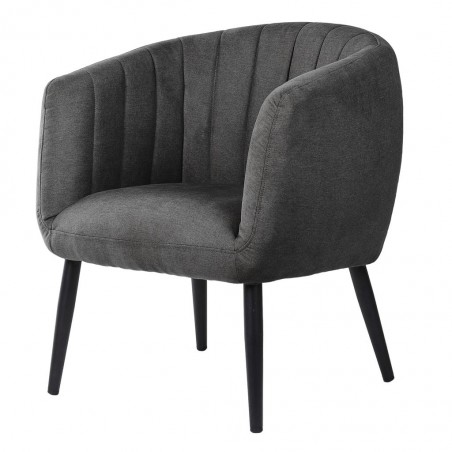 Butaca estilo retro color gris oscuro 70x70x80h