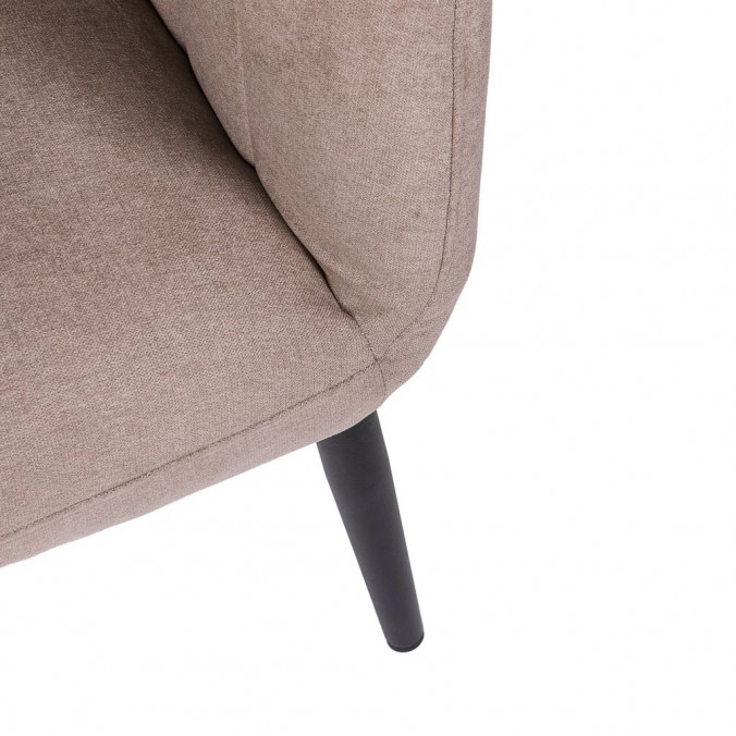 Butaca estilo retro color marrón taupe 70x70x80h