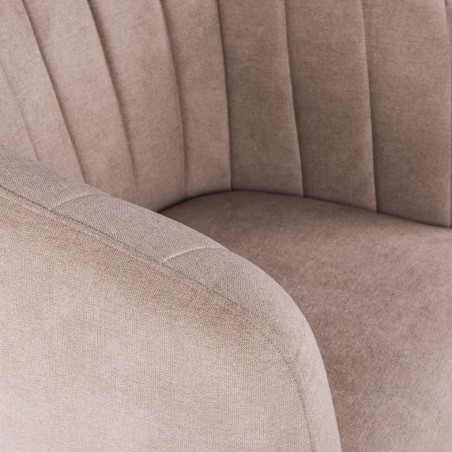 Butaca estilo retro color marrón taupe 70x70x80h