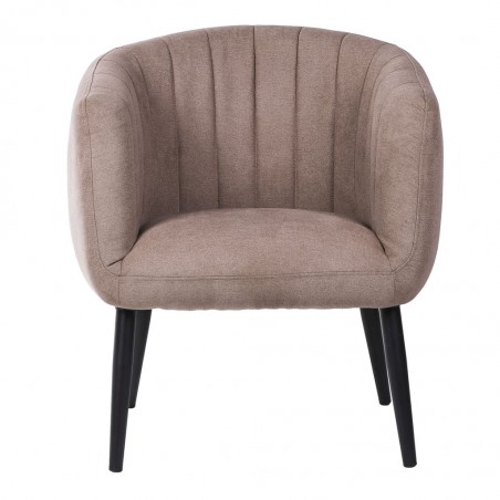 Butaca estilo retro color marrón taupe 70x70x80h