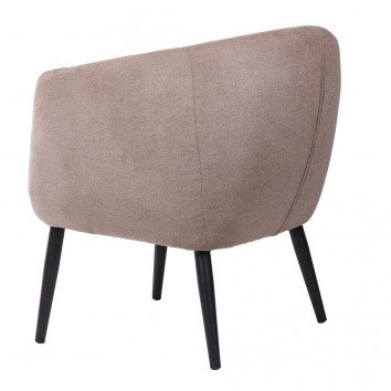 Butaca estilo retro color marrón taupe 70x70x80h 2