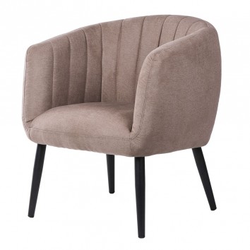 Butaca estilo retro color marrón taupe 70x70x80h