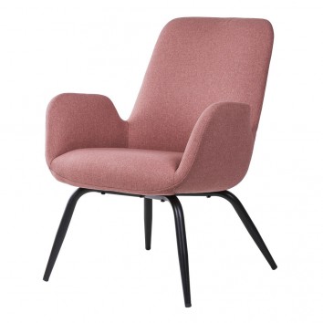 Sillón diseño contemporaneo tono coral 65x69x84h